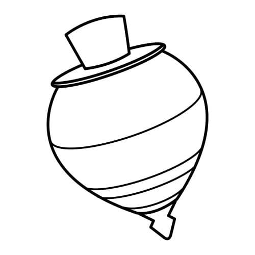 Desenho de Pião Pdf Imprimivel para Colorir e Pintar