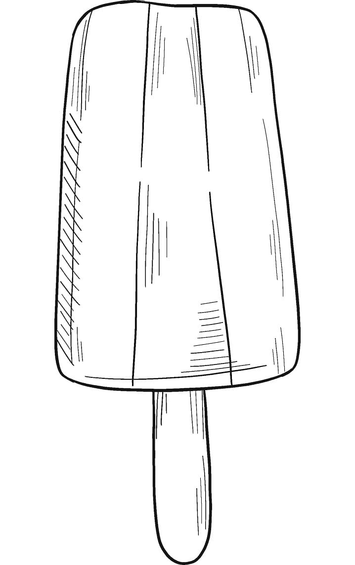 Desenho de Picole Grátis para Colorir e Pintar