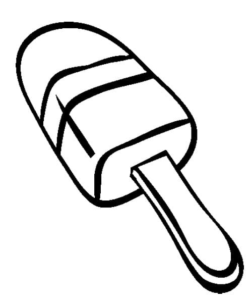 Desenho de Picole para Colorir Tinta Guache e Pintar