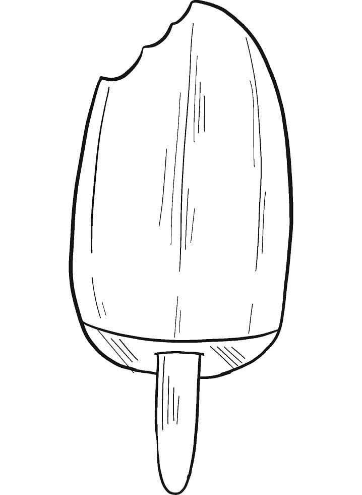 Desenho de Picole Sabor Limão para Colorir e Pintar