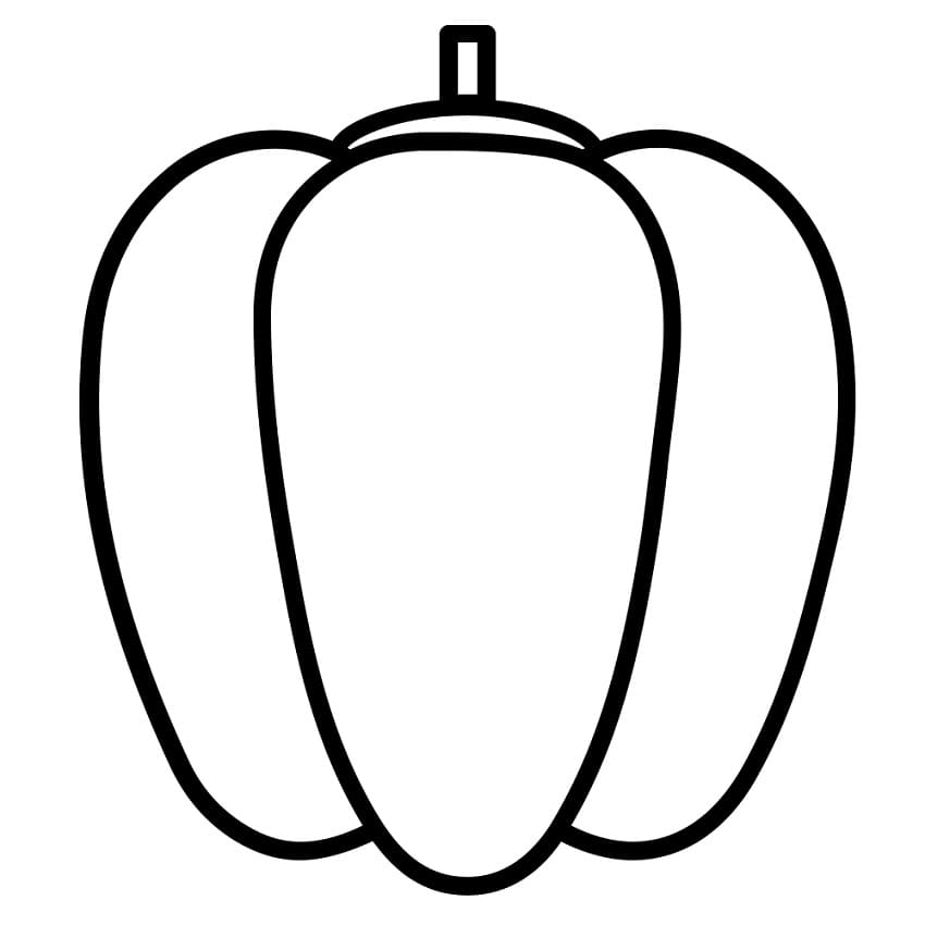 Desenho de Pimentão para Colorir Imprimivel Crianças e Pintar