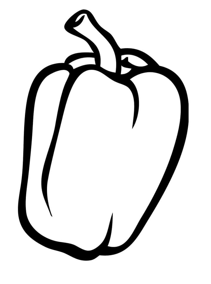 Desenho de Pimentão para Colorir Pdf e Pintar