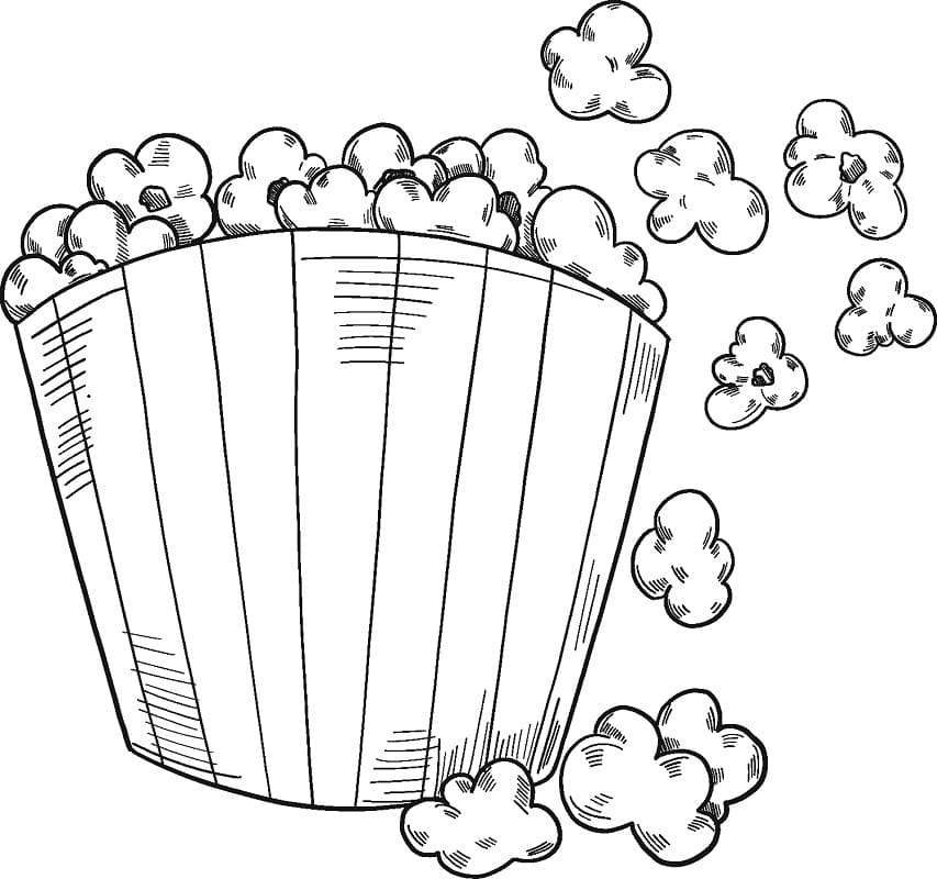 Desenho de Pipocá Grátis para Colorir e Pintar