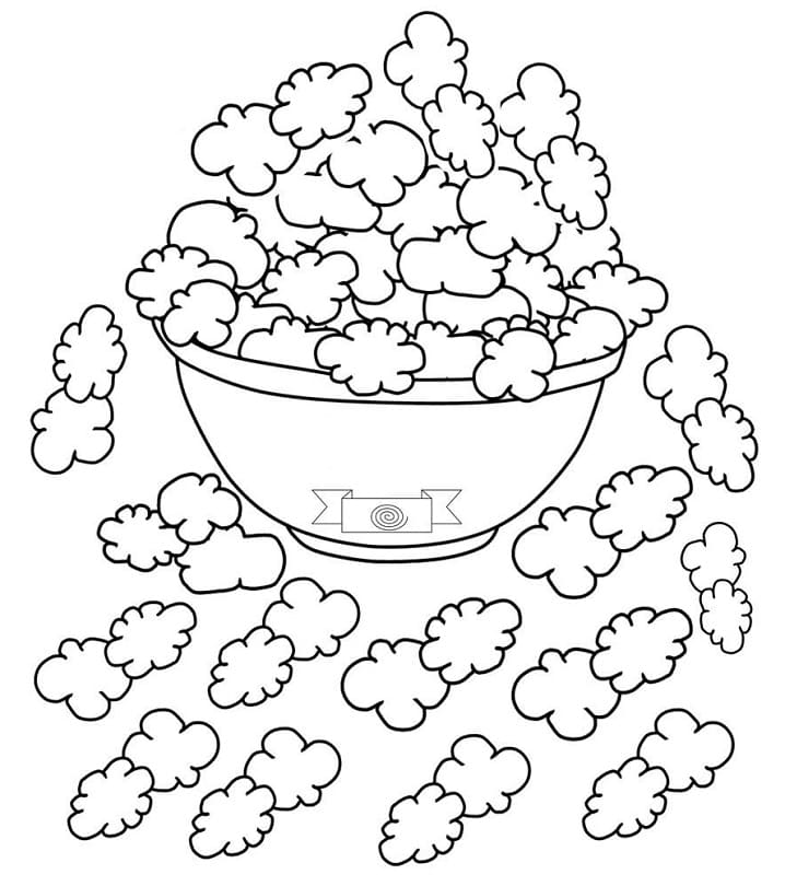 Desenho de Pipocá para Colorir Giz de Cera e Pintar