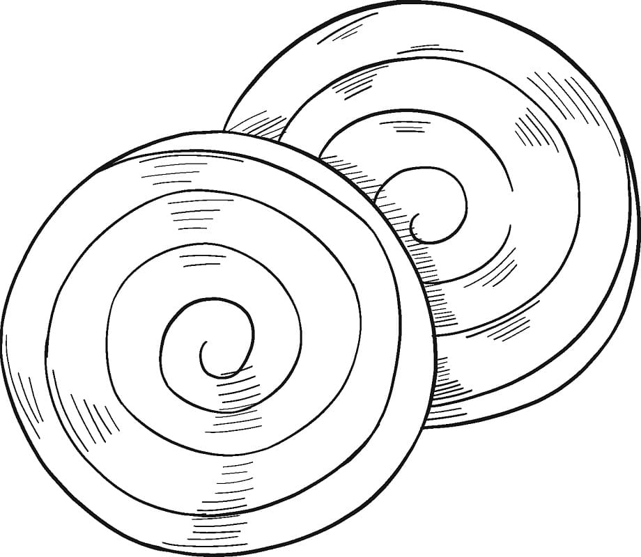 Desenho de Pirulito de Frutas para Colorir e Pintar