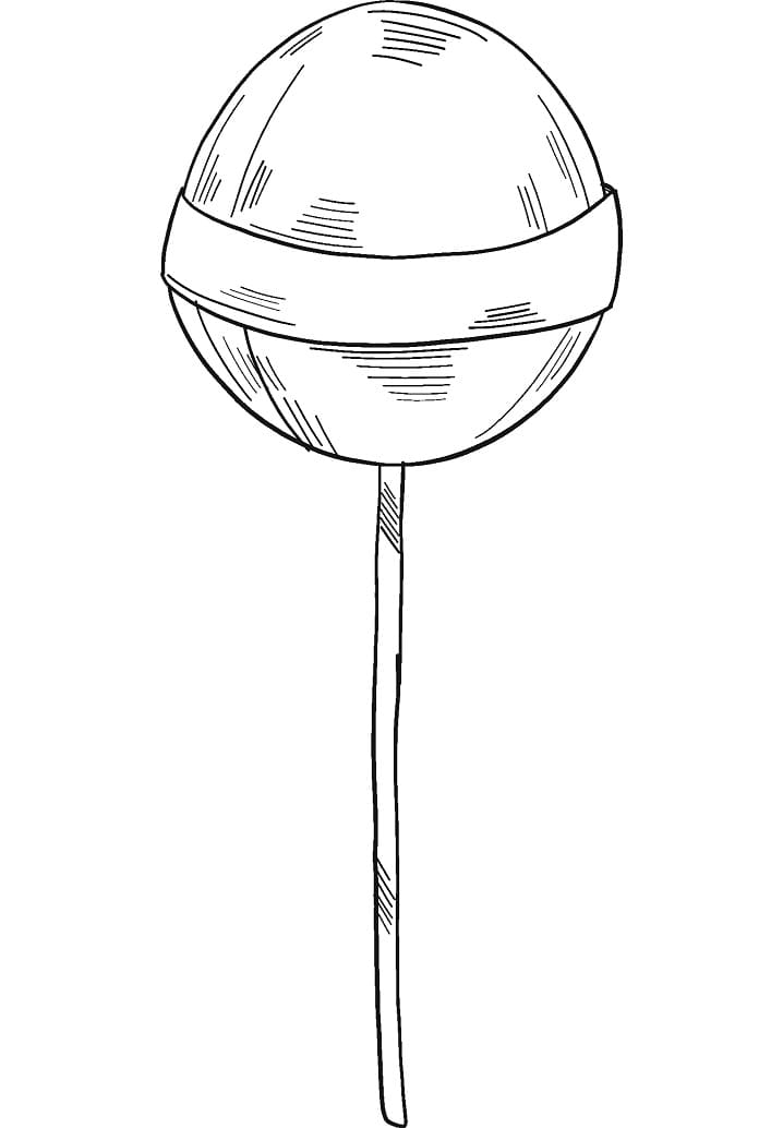 Desenho de Pirulito para Imprimir e Colorir e Pintar