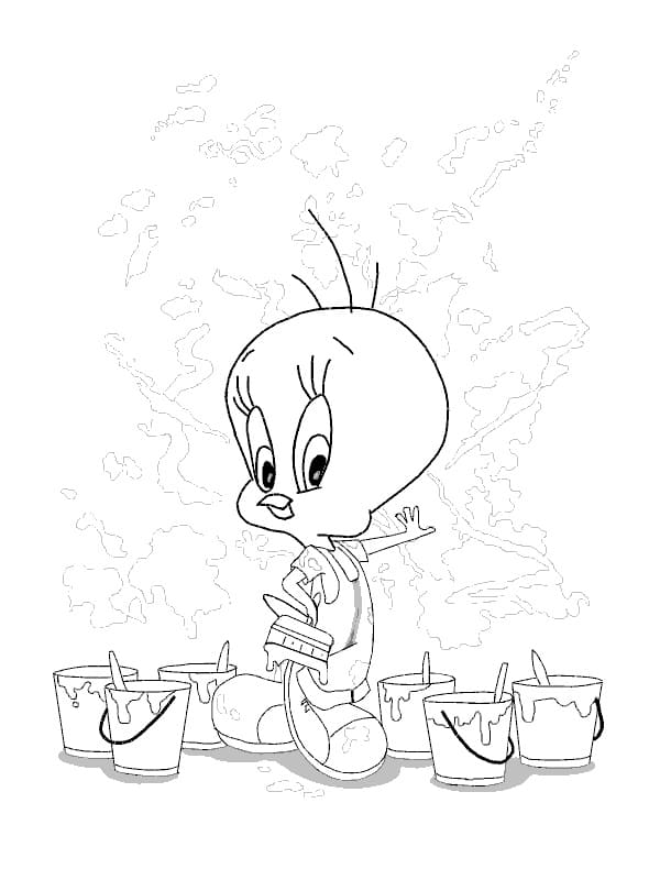 Desenho de Piu Piu Baby para Colorir e Pintar