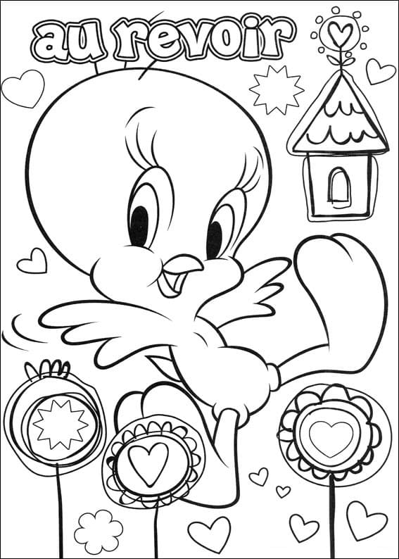 Desenho de Piu Piu Pdf Imprimivel para Colorir e Pintar