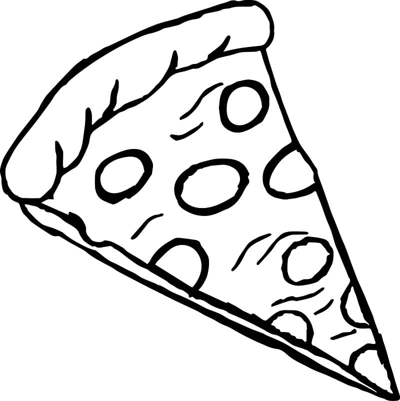 Desenho de Pizza com Amigos para Colorir e Pintar