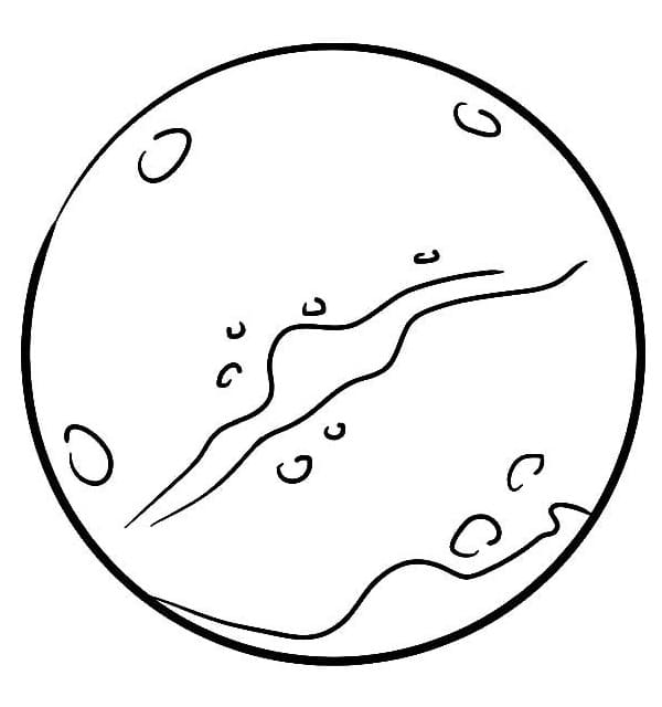 Desenho de Planeta Marte 1 para Colorir e Pintar