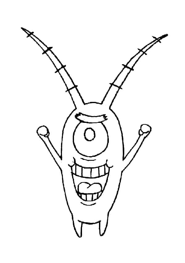 Desenho de Plankton Download Grátis para Colorir e Pintar