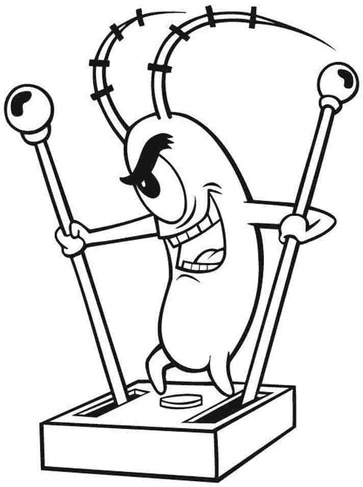 Desenho de Plankton Grátis para Colorir e Pintar