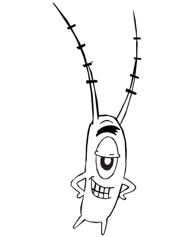 Desenho de Plankton para Colorir e Imprimir Pdf e Pintar