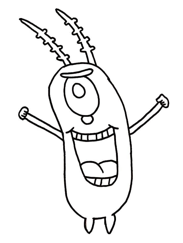 Desenho de Plankton para Imprimir e Colorir e Pintar