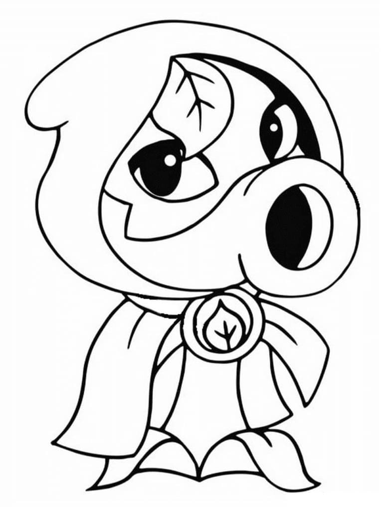 Desenho de Green Shadow de Plants Vs Zombies para Colorir e Pintar