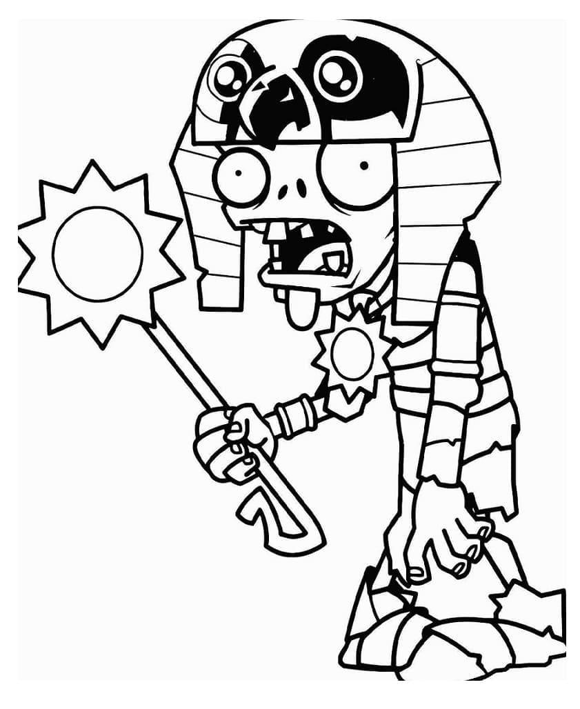 Desenho de Rã Zombie de Plants Vs Zombies para Colorir e Pintar