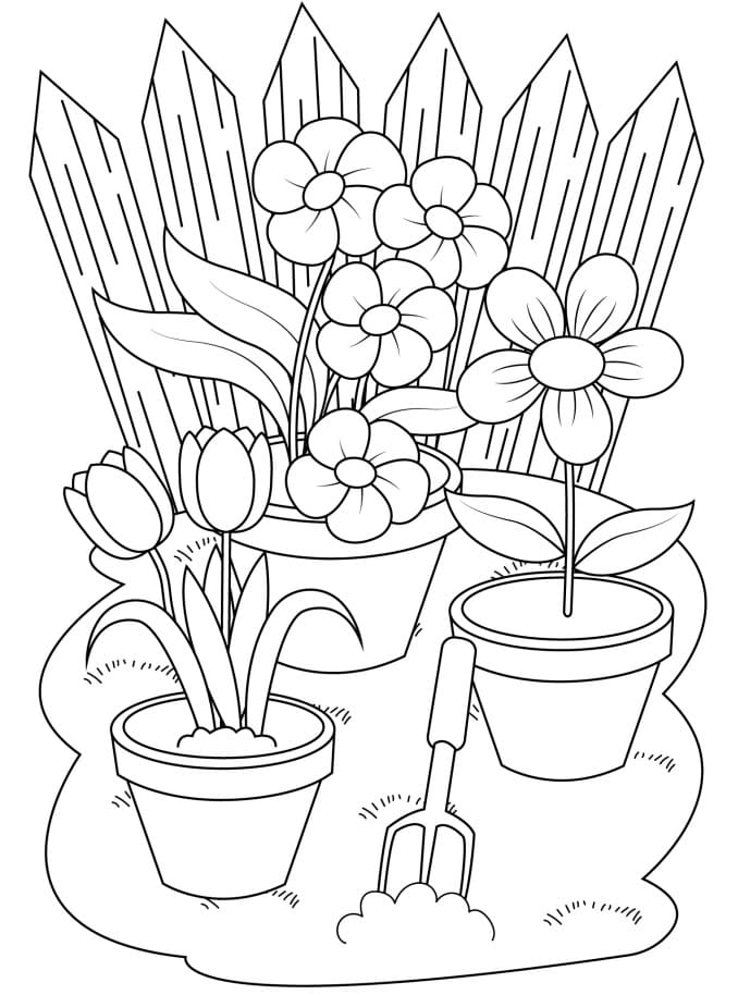 Desenho de Plantá Download Pdf para Pintar