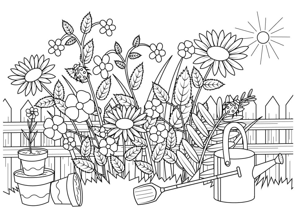 Desenho de Plantá Imprimivel para Colorir e Pintar