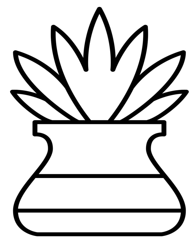 Desenho de Plantá para Pintar Pdf Grátis