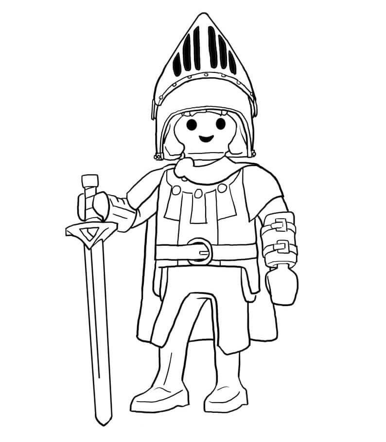 Desenho de Playmobil Download Pdf para Imprimir e Pintar
