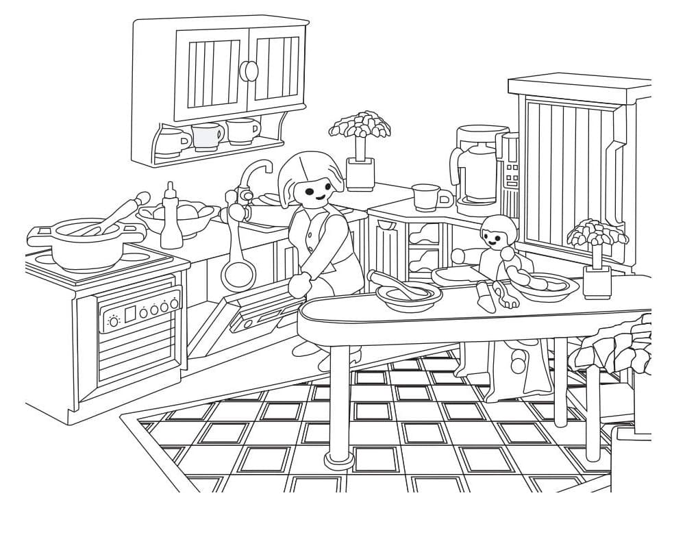 Desenho de Playmobil para Colorir Download e Pintar