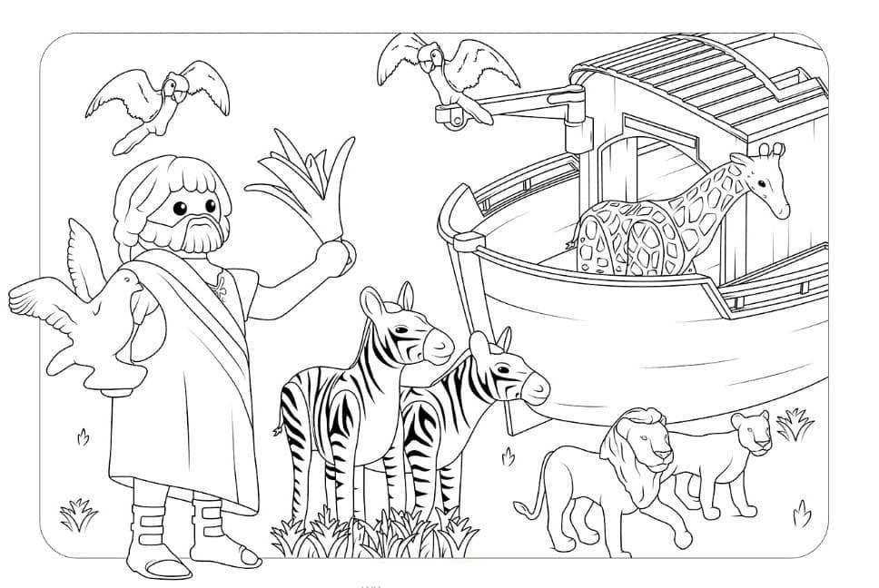 Desenho de Playmobil para Colorir Pdf Grátis e Pintar