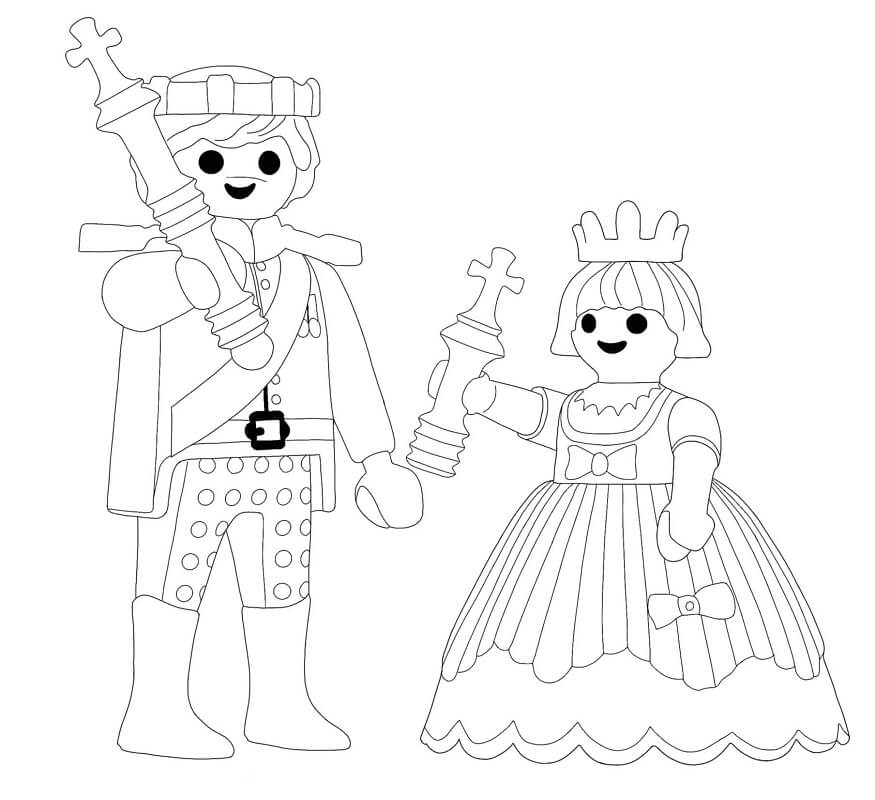 Desenho de Playmobil para Pintar e Colorir Pdf