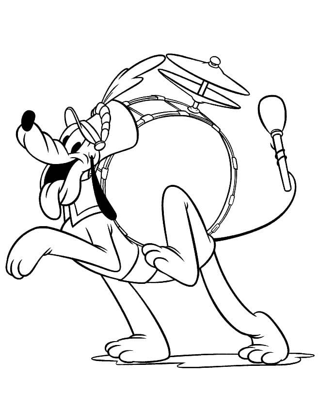 Desenho de Disney Pluto para Colorir e Pintar