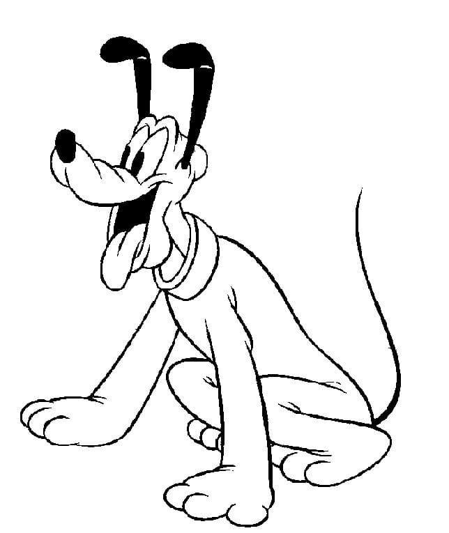Desenho de Pluto de Disney para Colorir e Pintar