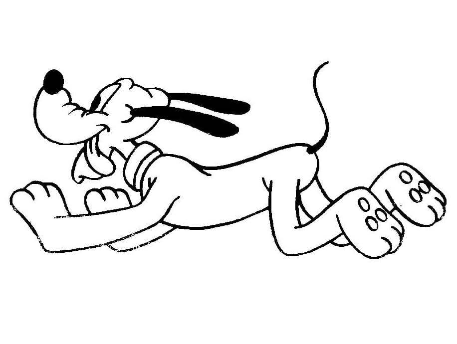 Desenho de Pluto para Imprimir Pdf Grátis e Pintar