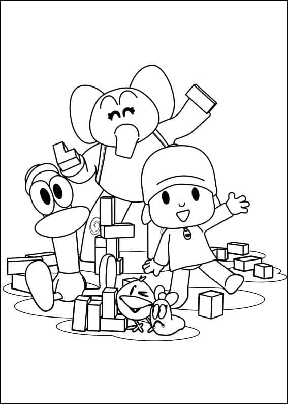 Desenho de Pocoyo Imprimivel para Crianças para Colorir e Pintar