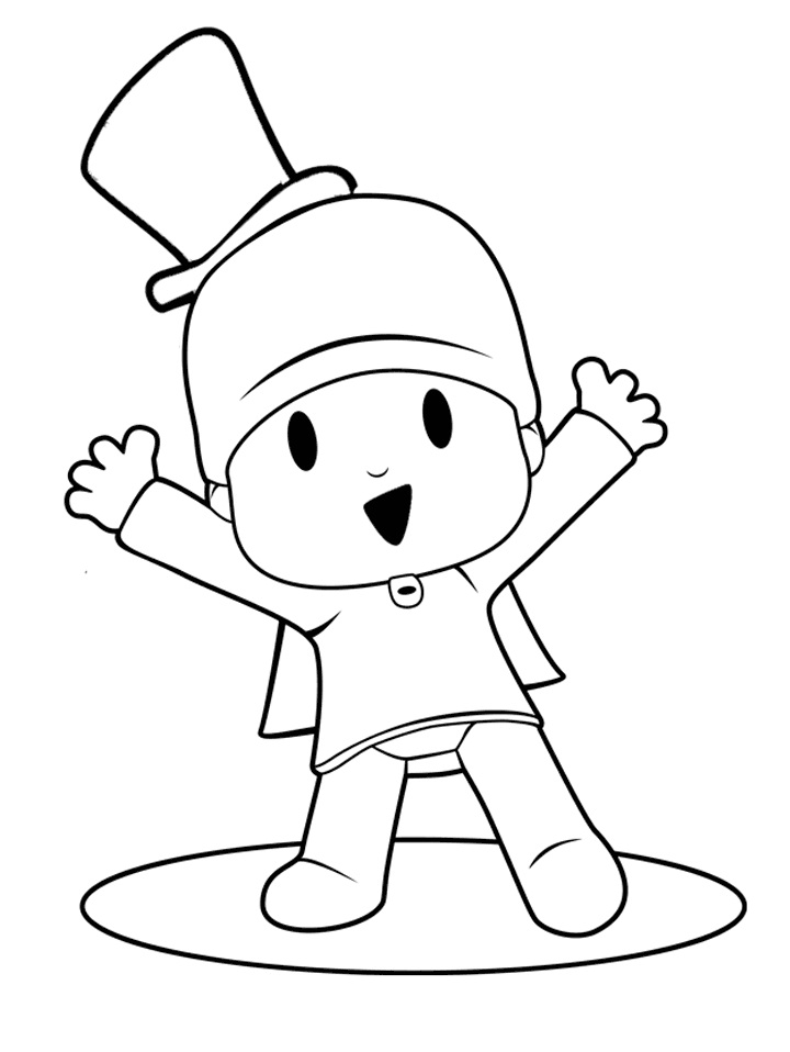 Desenho de Pocoyo Download para Colorir e Pintar