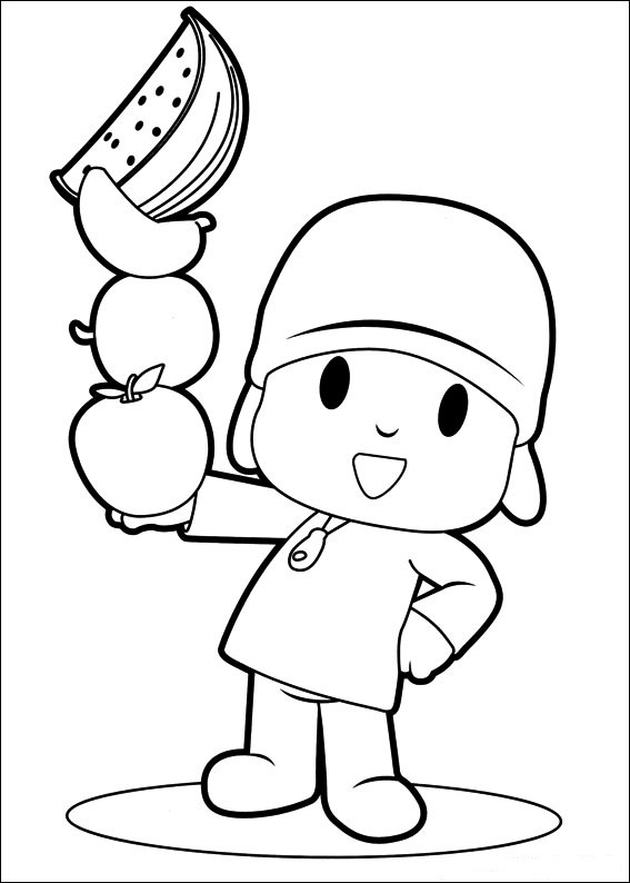 Desenho de Pocoyo Download para Imprimir e Colorir e Pintar