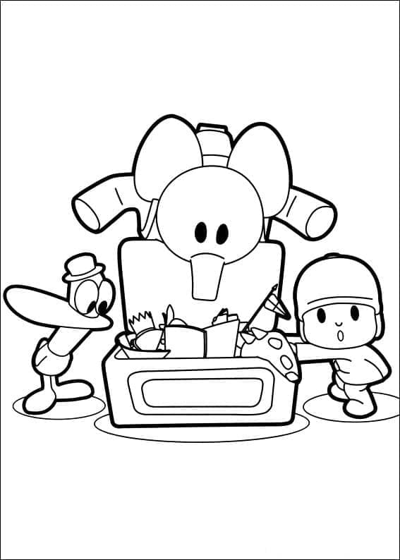 Desenho de Pocoyo Download Pdf para Colorir e Pintar
