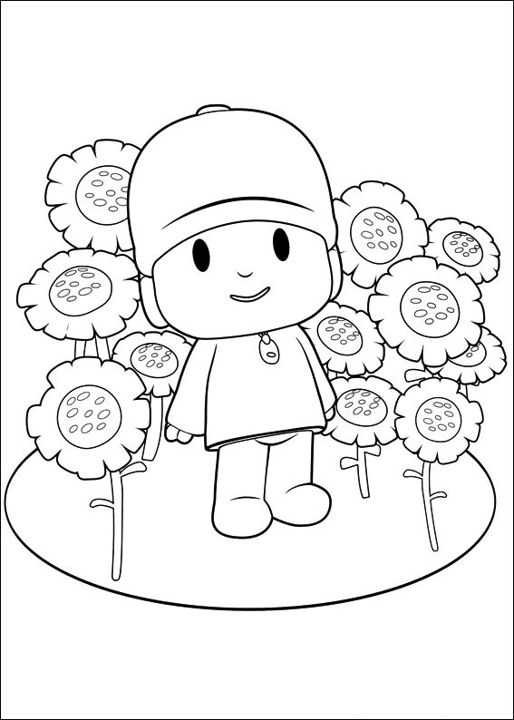 Desenho de Pocoyo Grátis para Imprimir e Colorir e Pintar