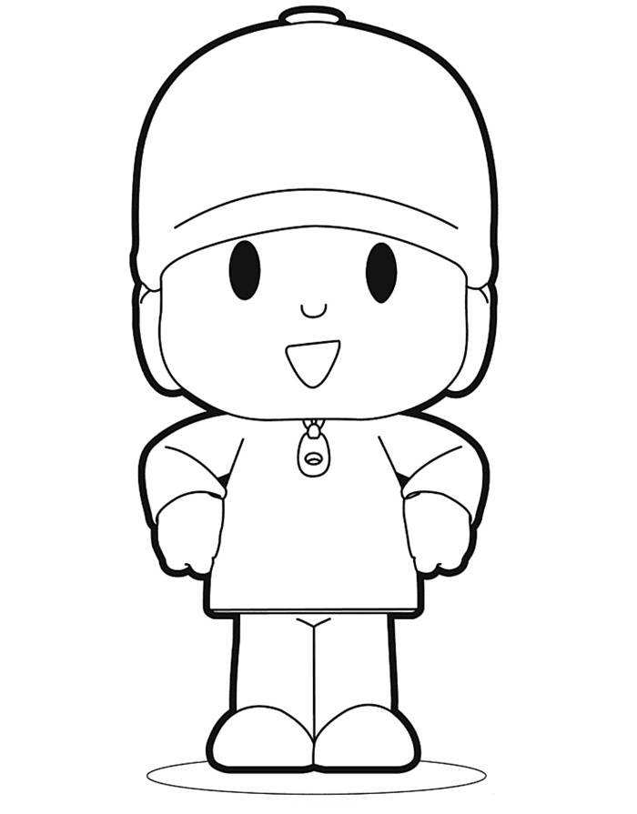 Desenho de Pocoyo Grátis para Pintar A4