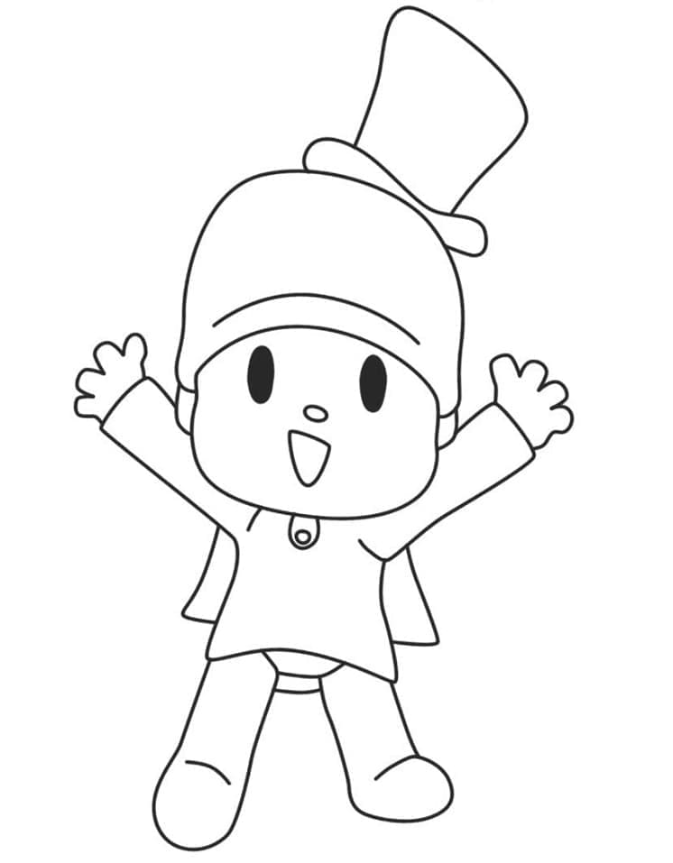 Desenho de Pocoyo Grátis Pdf para Colorir e Pintar