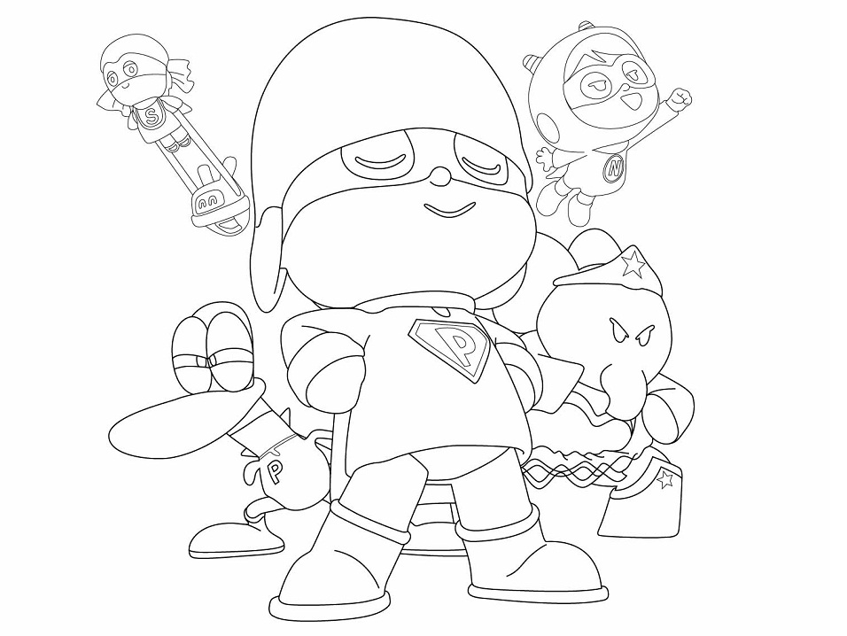 Desenho de Pocoyo para Colorir Imprimivel e Pintar