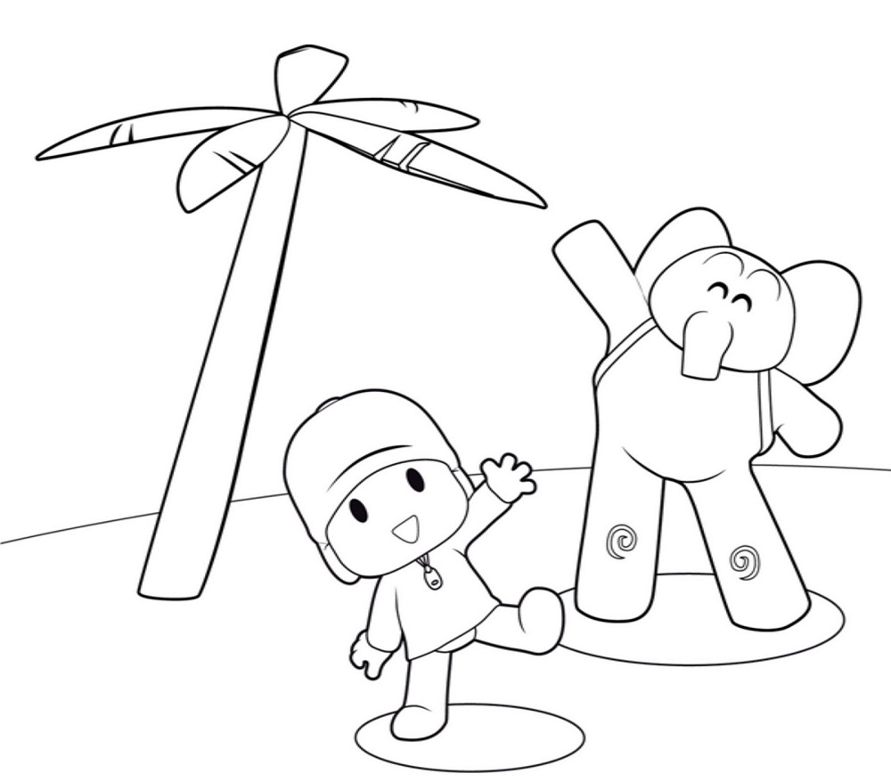 Desenho de Pocoyo para Colorir Pdf Grátis e Pintar