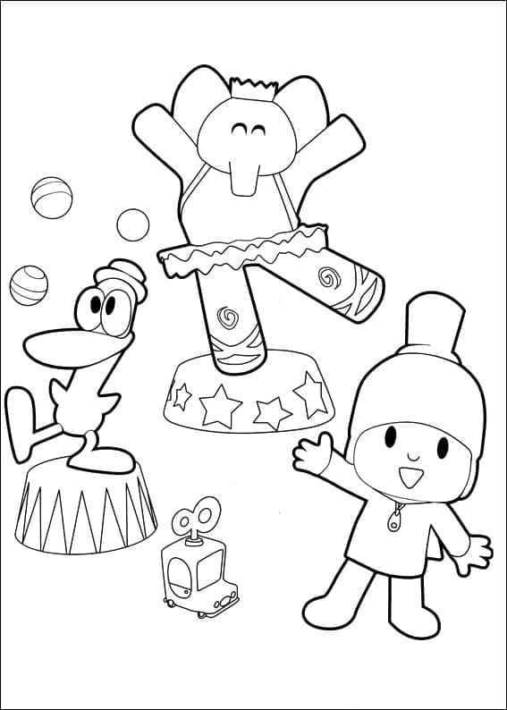 Desenho de Pocoyo para Pintar Imprimivel