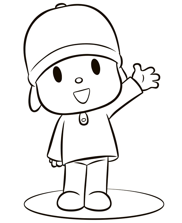 Desenho de Pocoyo Pdf para Colorir e Pintar