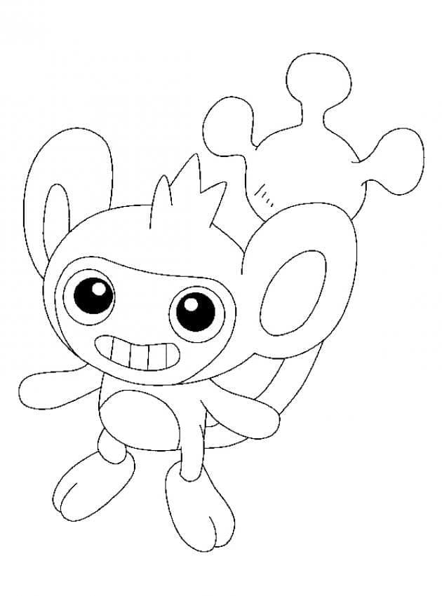 Desenho de Aipom Pokemon para Colorir e Pintar
