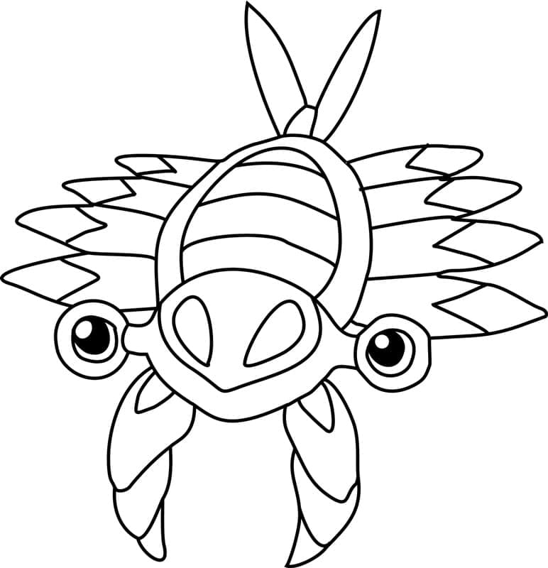 Desenho de Anorith Pokemon para Colorir e Pintar