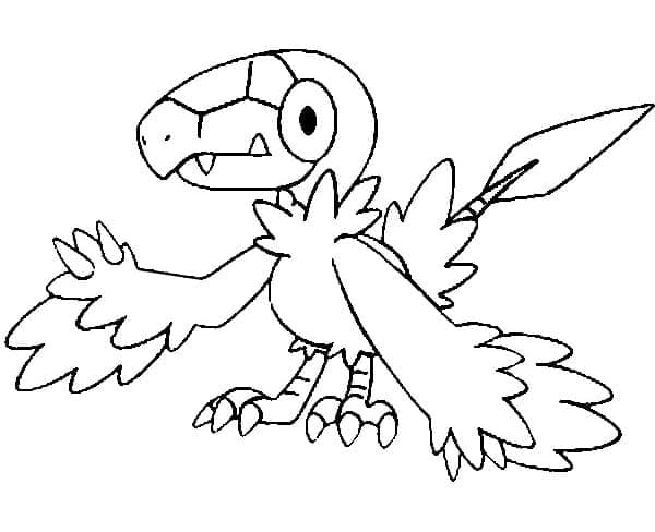 Desenho de Archen Pokemon para Colorir e Pintar