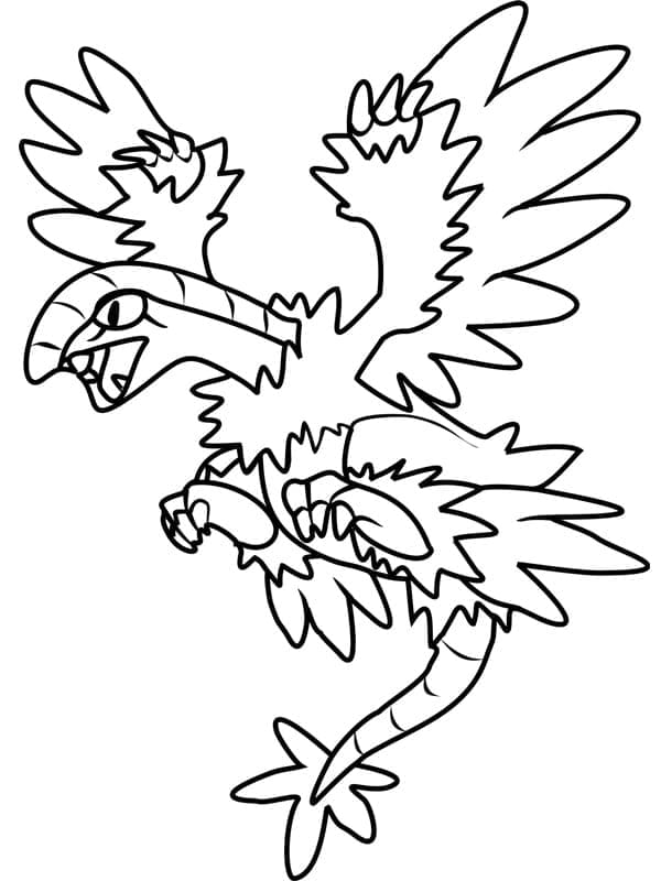 Desenho de Archeops Pokemon para Colorir e Pintar