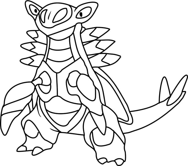 Desenho de Armaldo Pokemon para Colorir e Pintar