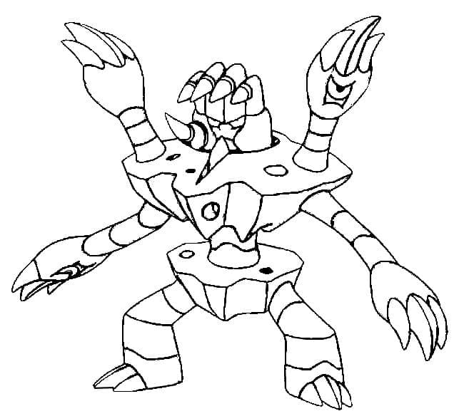 Desenho de Barbaracle Pokemon para Colorir e Pintar