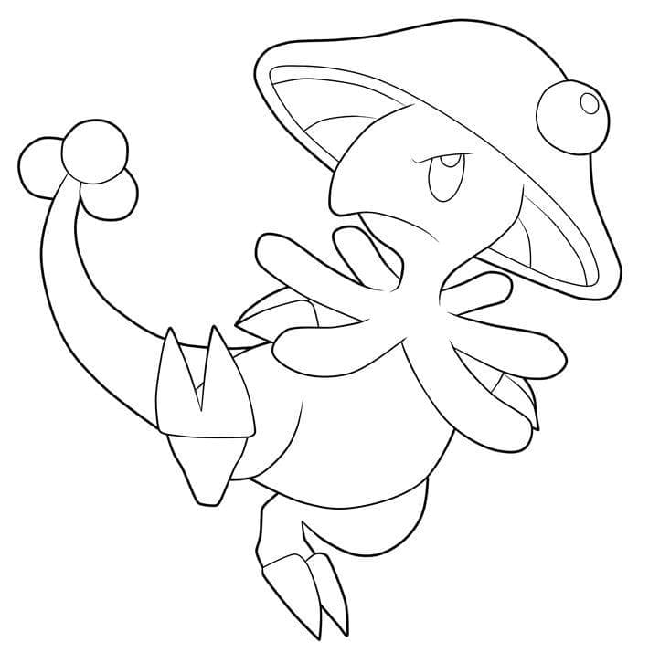 Desenho de Breloom Pokemon para Colorir e Pintar
