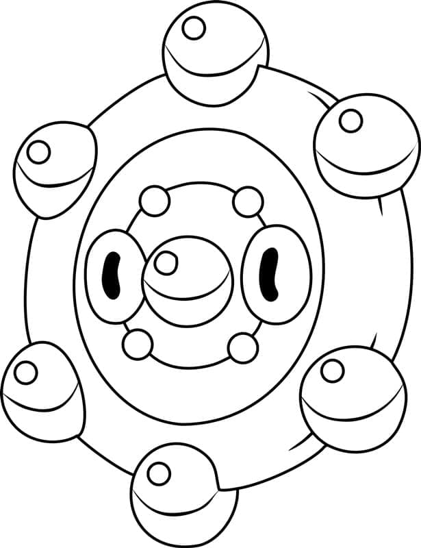 Desenho de Bronzor Pokemon para Colorir e Pintar