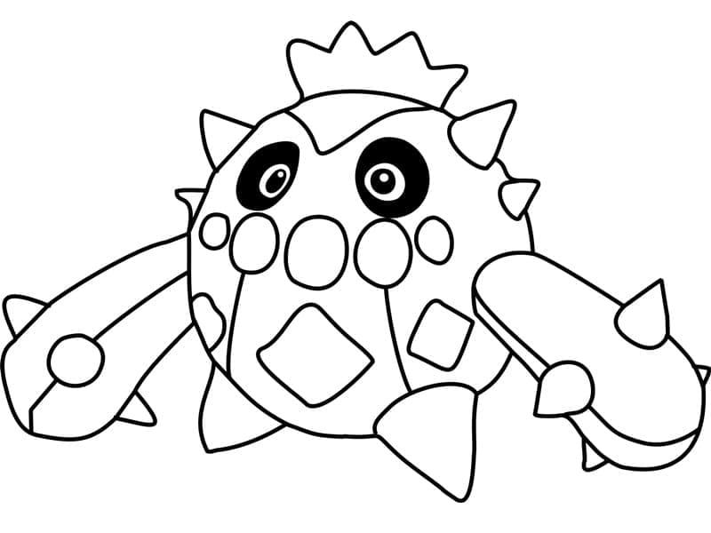 Desenho de Cacnea Pokemon para Colorir e Pintar